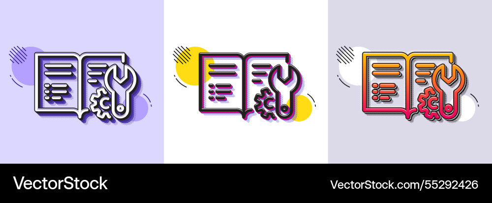 Engineering documentation line icon technical Engineering documentation line icon technical vector image