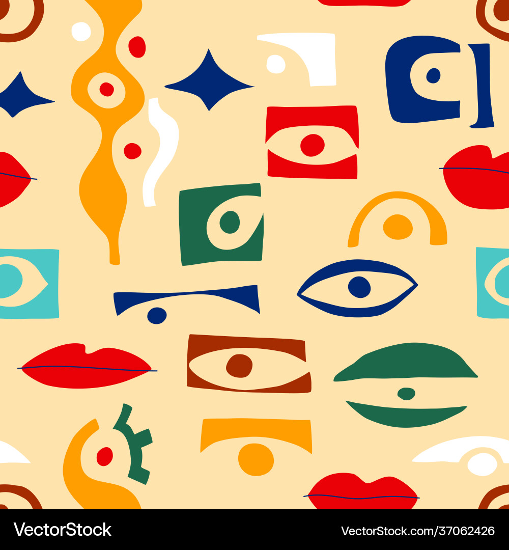 Eye abstract pattern with geometric shapes Vector Image