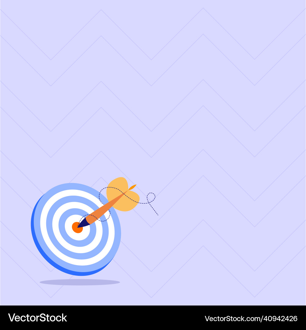 Presenting message hitting target concept Vector Image