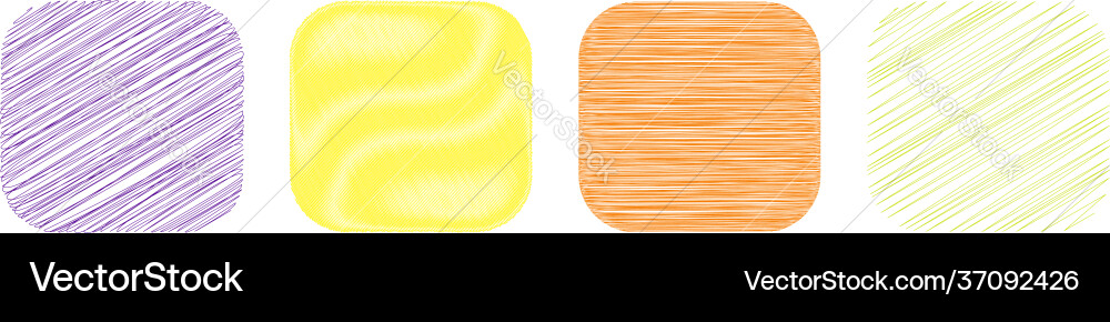 Rounded square with sketchy scribble doodle Rounded square with sketchy scribble doodle vector image