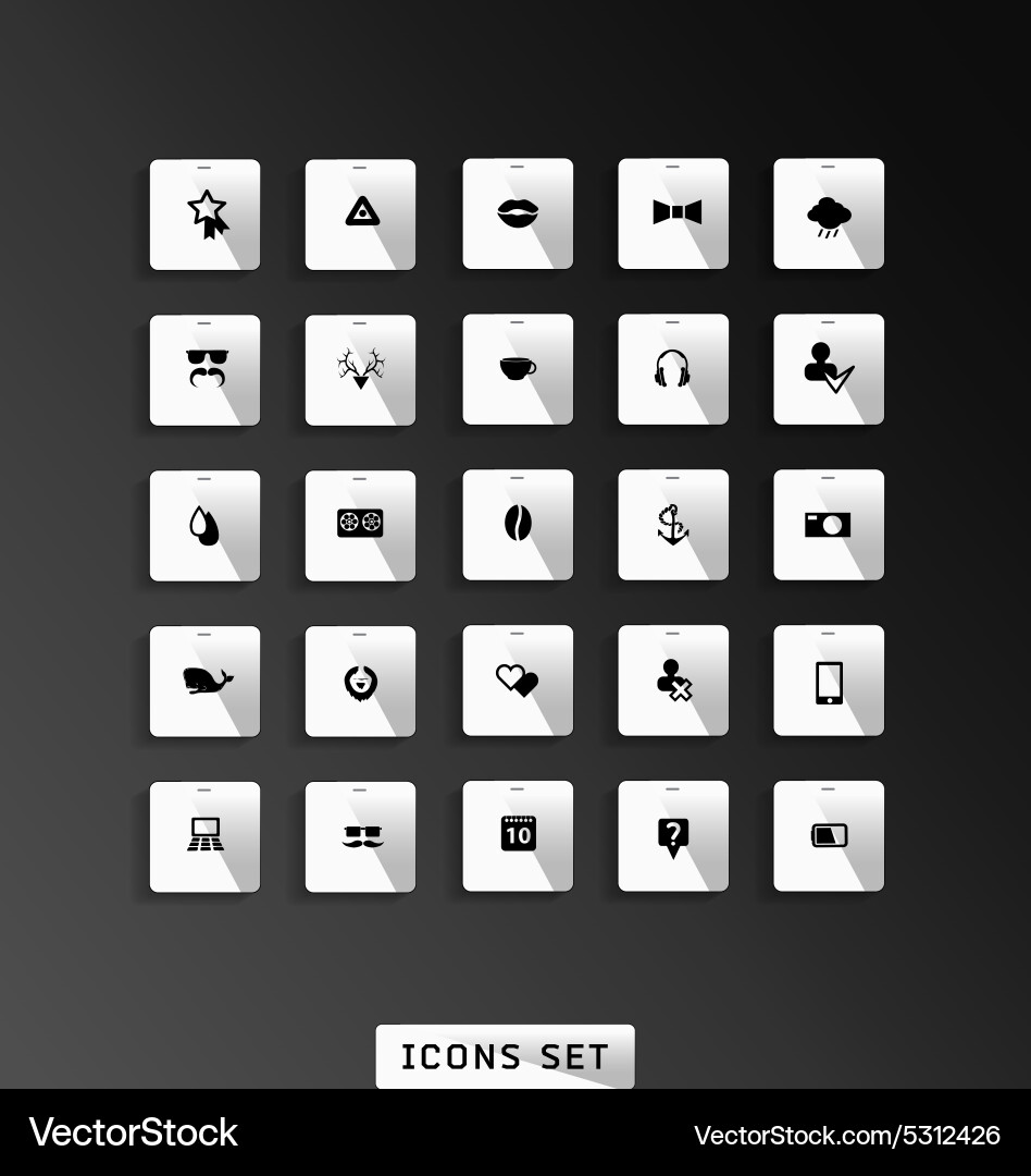 Set of web Vector Image
