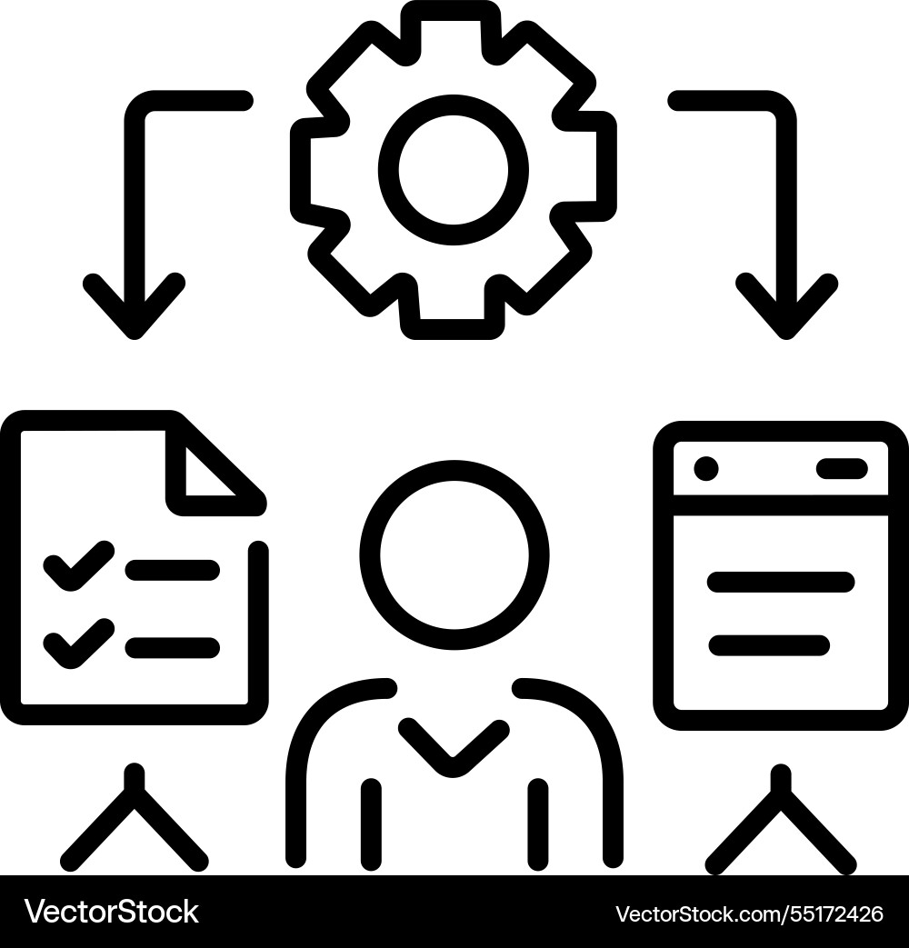 Training program vector image