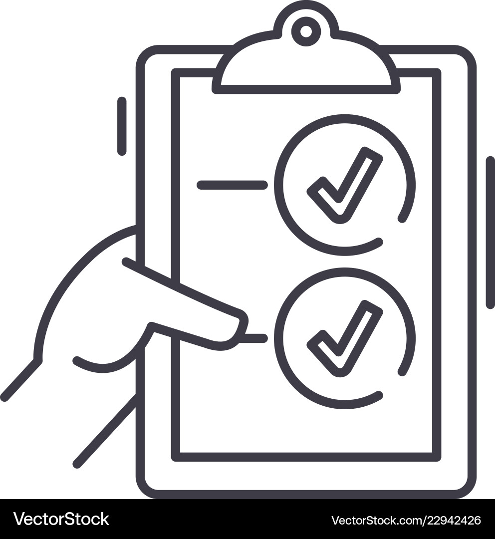 Voting Line Icon Konzept linear Voting Line Icon Konzept linear vektorbild