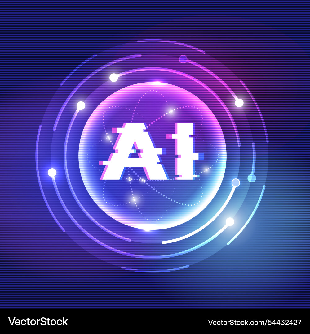 Concept of artificial intelligence ai Concept of artificial intelligence ai Vector Image