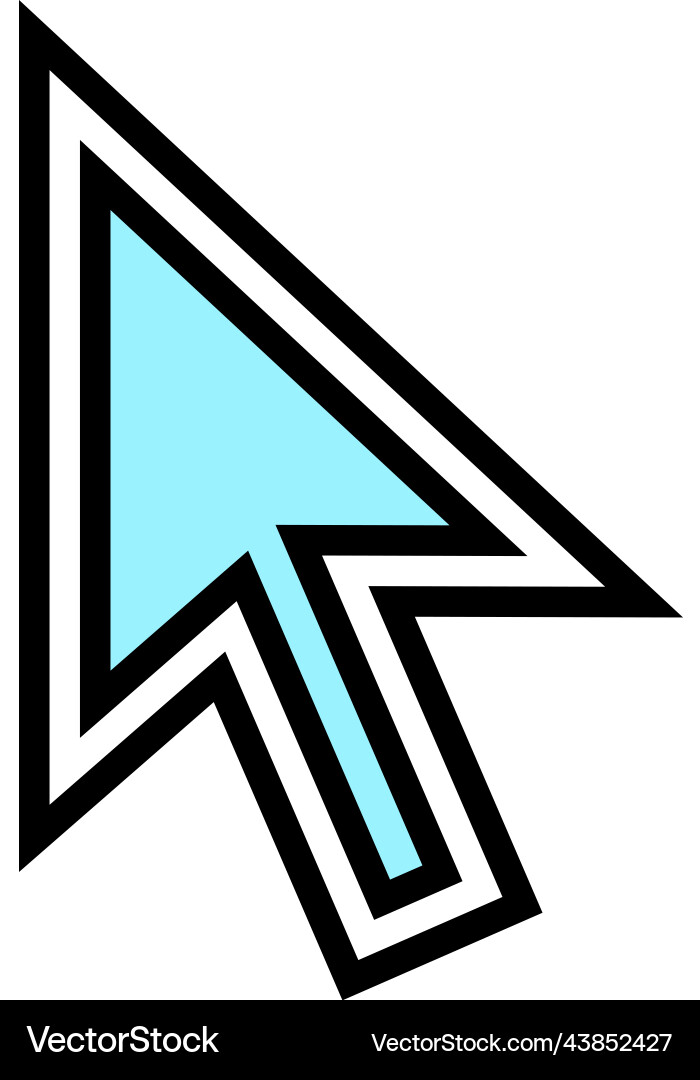 Cursor arrow color icon Cursor arrow color icon vector image