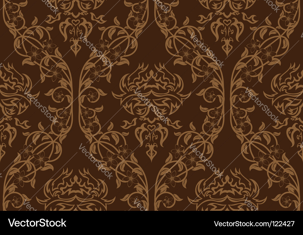 Damask pattern vector image