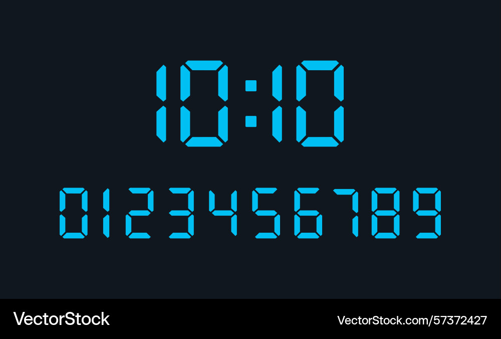 Digital clock displaying time Digital clock displaying time Vector Image