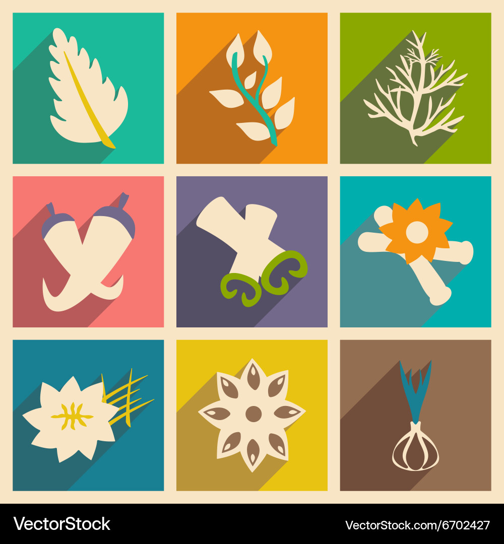 Flat with shadow concept and mobile application Vector Image