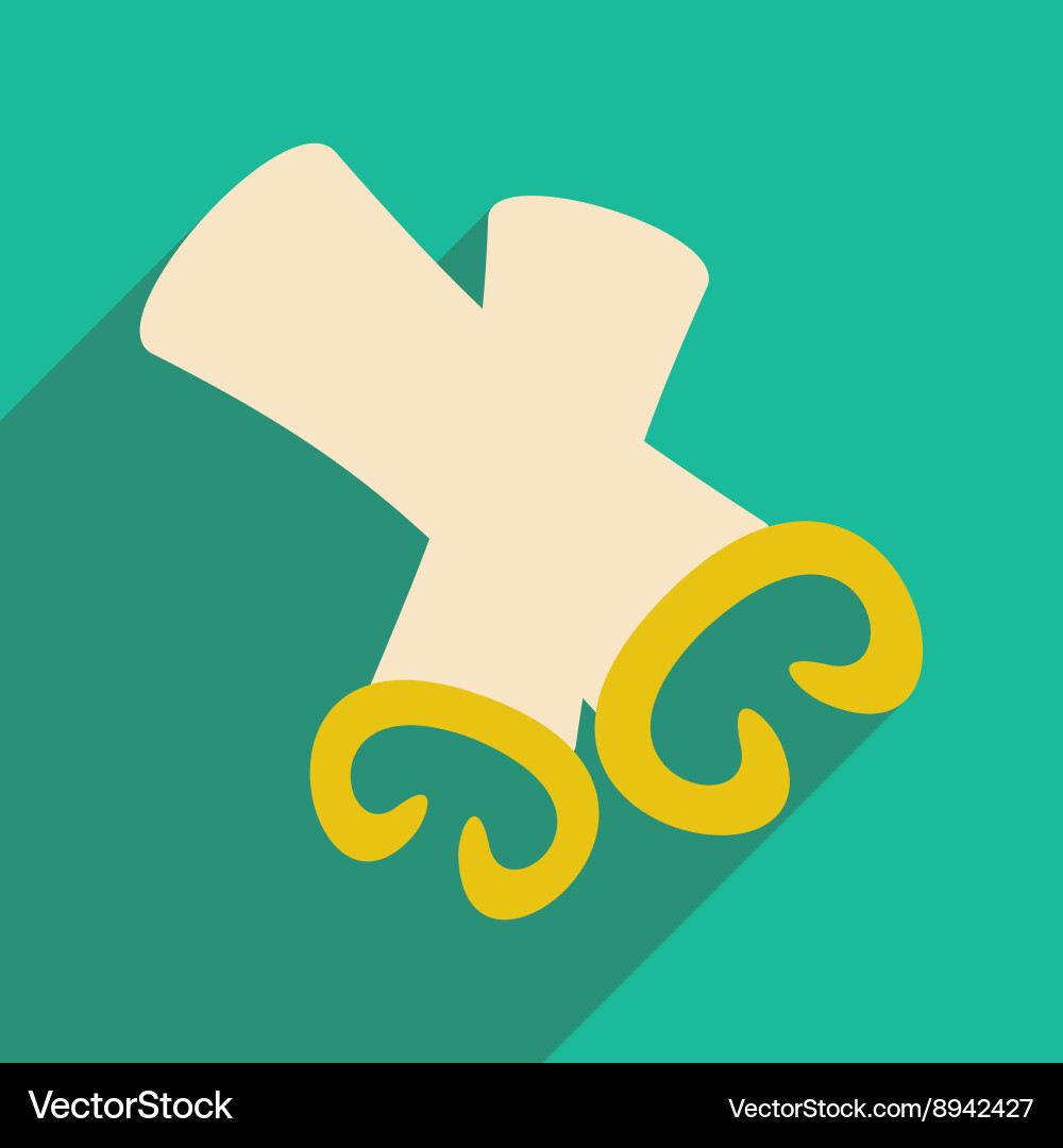 Flat with shadow icon and mobile application Vector Image