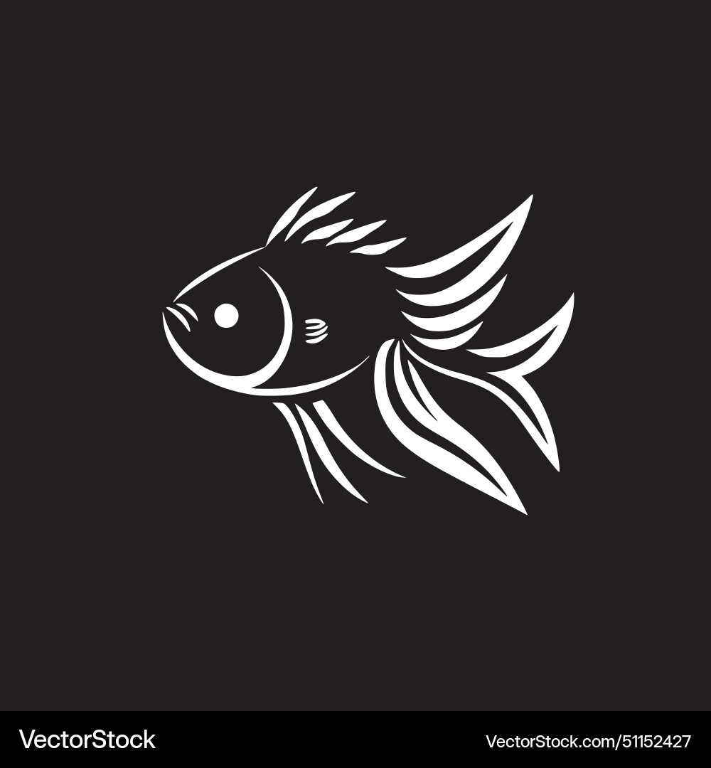 Goldfish - minimalist and simple silhouette Vector Image