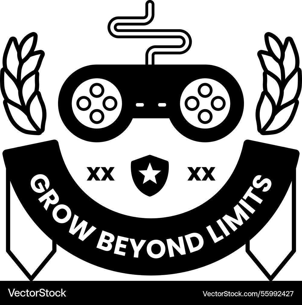 In the concept of a game controller line Vector Image