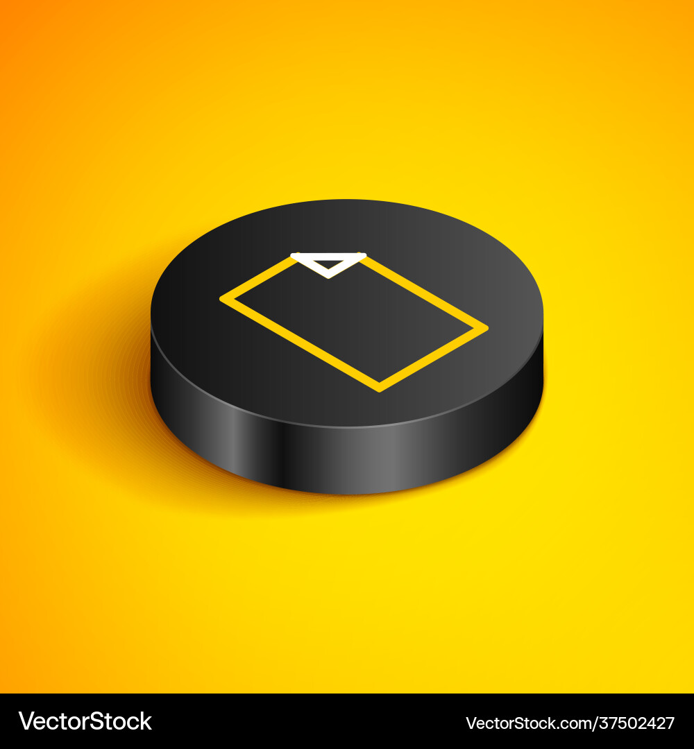 Isometric line empty document icon isolated Vector Image