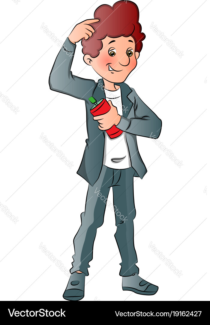Man using perfume Vector Image