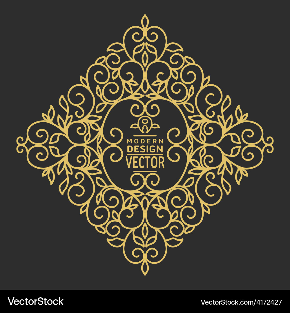 Monogram design element vector image