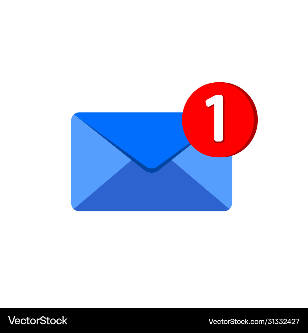 New message notification email amail chat New message notification email amail chat vector image
