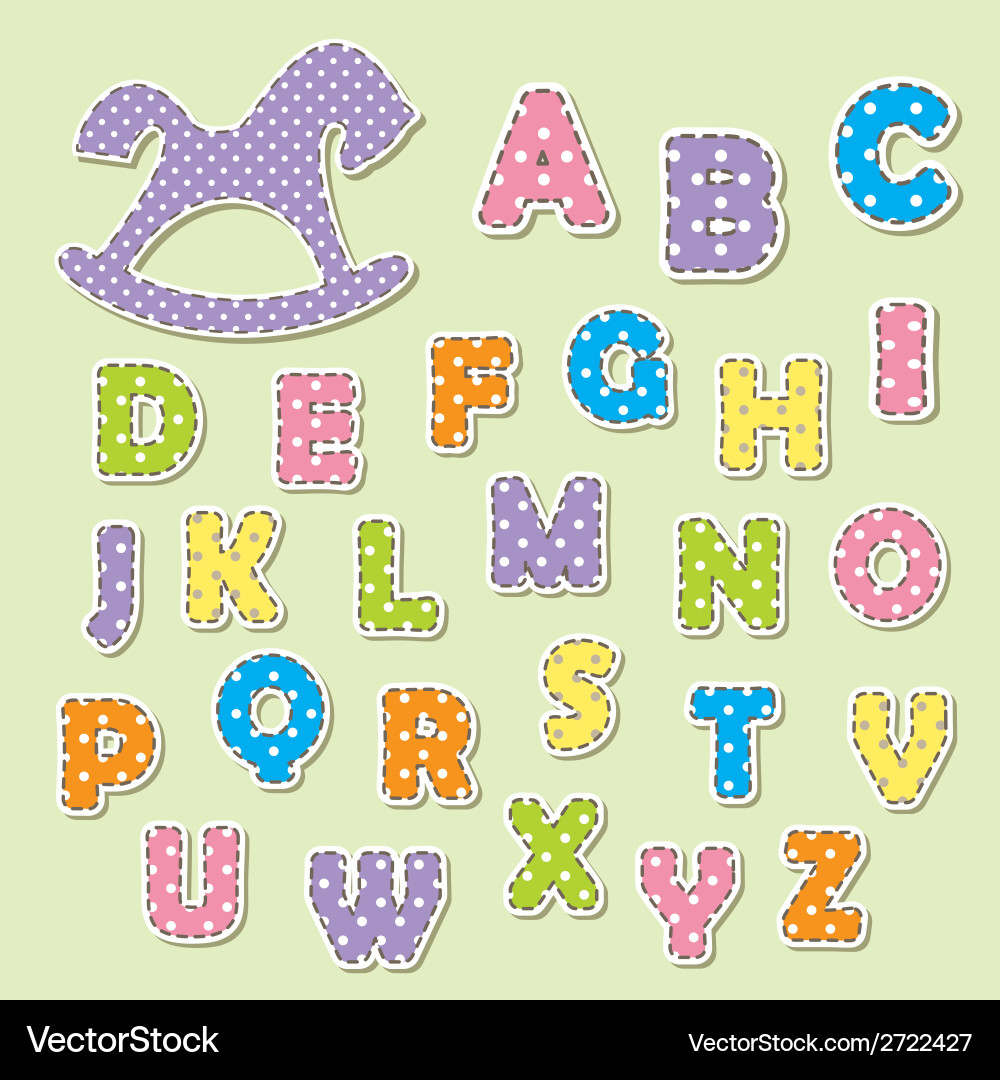 Playful Alphabet Letters Vector Image