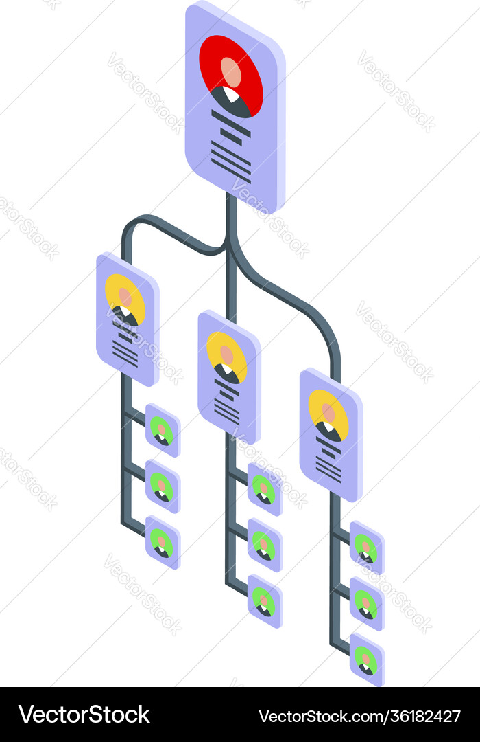 Scheme hierarchy icon isometric style Scheme hierarchy icon isometric style vector image
