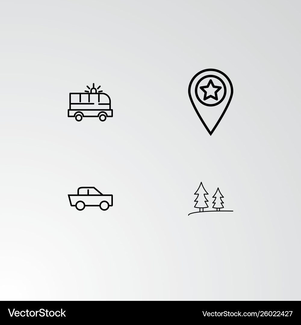 Set 4 perfect icons for navigation vector image
