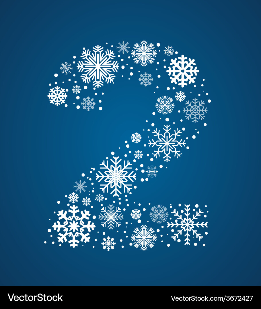 Snowflake Number 2 vector image