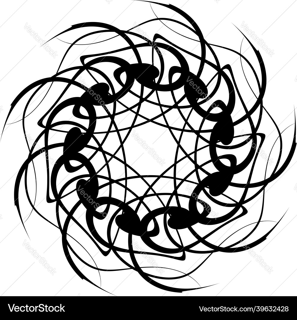 Abstract circular drawing amorphous nonfigurative Abstract circular drawing amorphous nonfigurative vector image