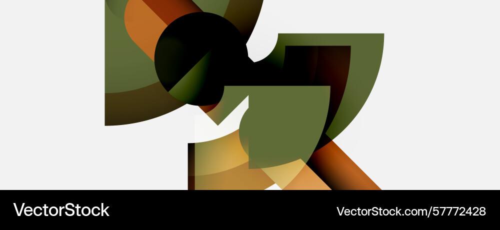 Abstract shapes overlap creating complex forms vector image
