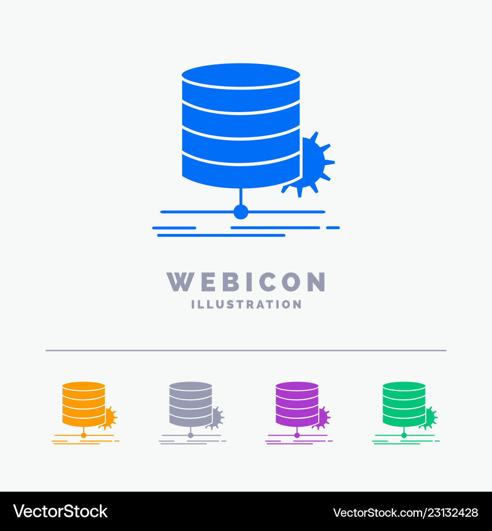 Algorithm chart data diagram flow 5 color glyph Algorithm chart data diagram flow 5 color glyph vector image
