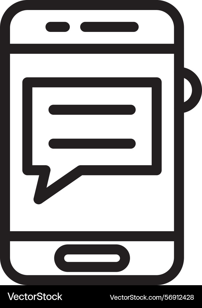 Chat linear style icon design Vector Image