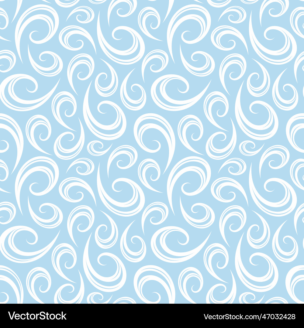 Decorative seamless pattern with curls Vector Image