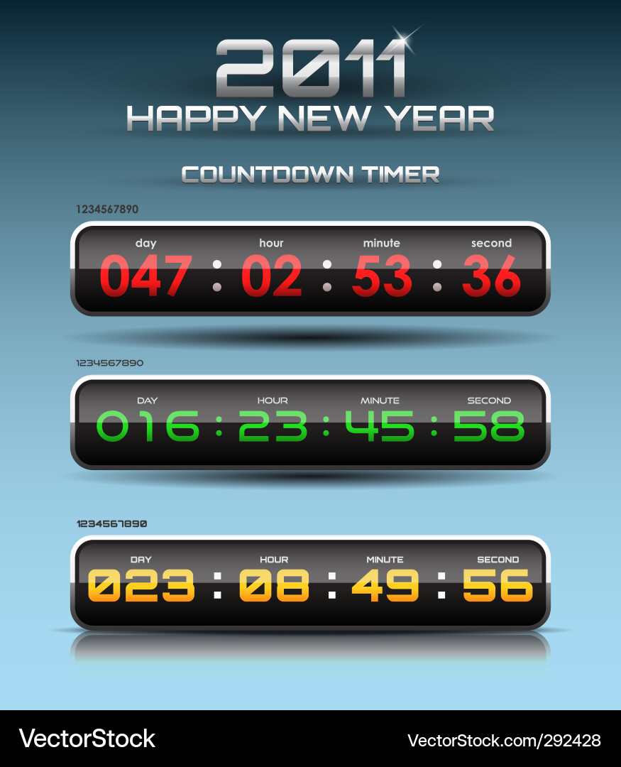 Digital Countdown Timer vector image