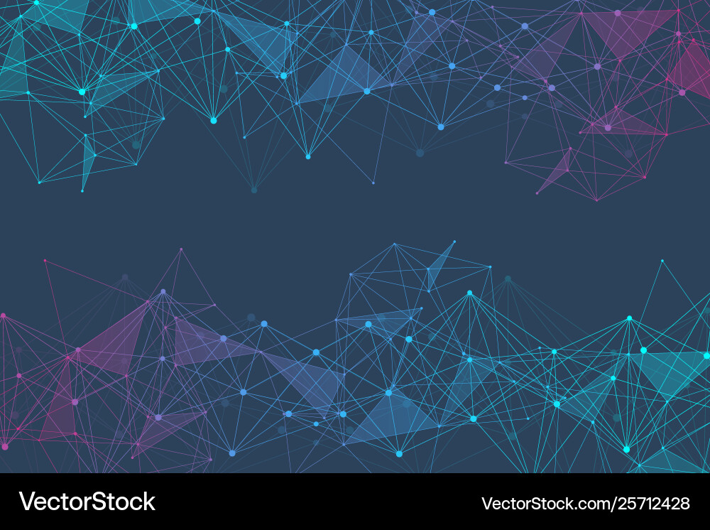 Geometric abstract background with connected line Vector Image
