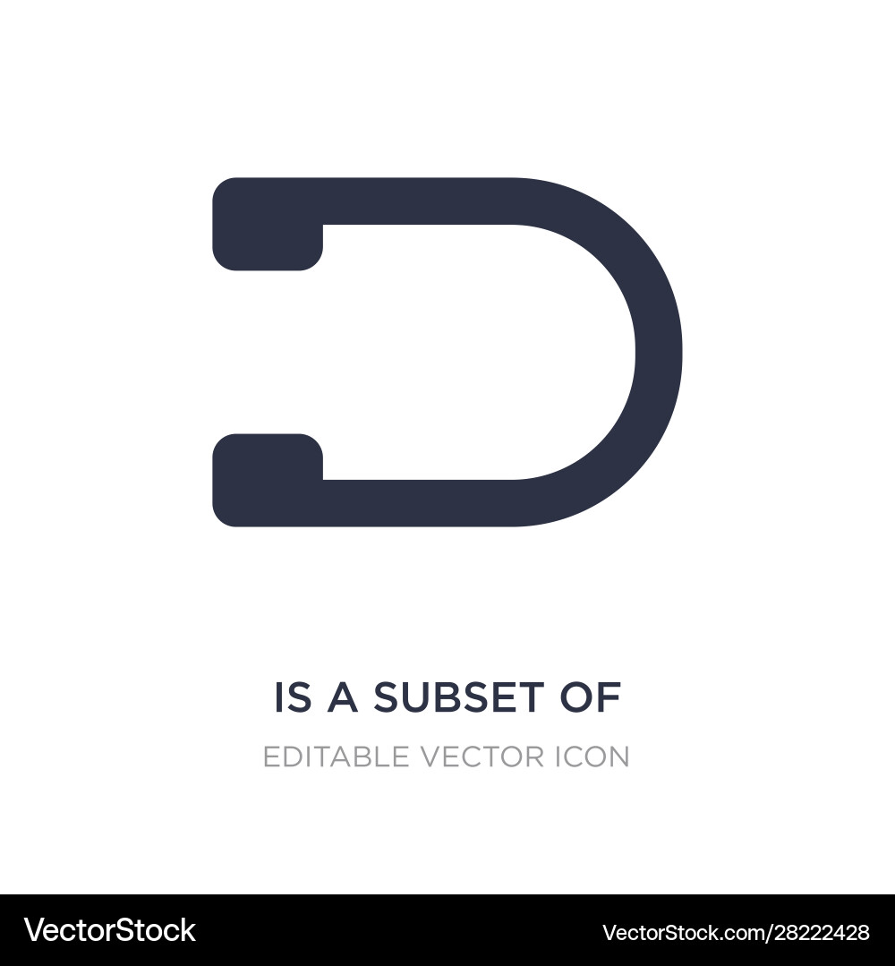 Is a subset icon on white background simple Is a subset icon on white background simple vector image