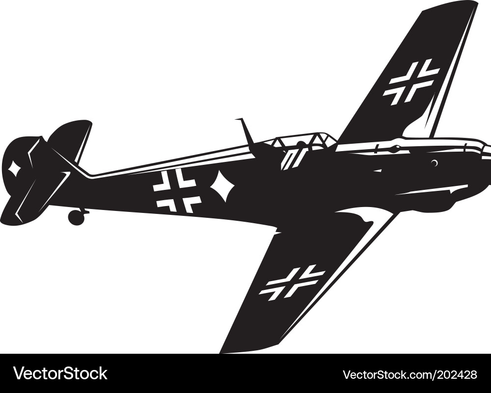 Messerschmitt Bf 109 Fighter Vector Image