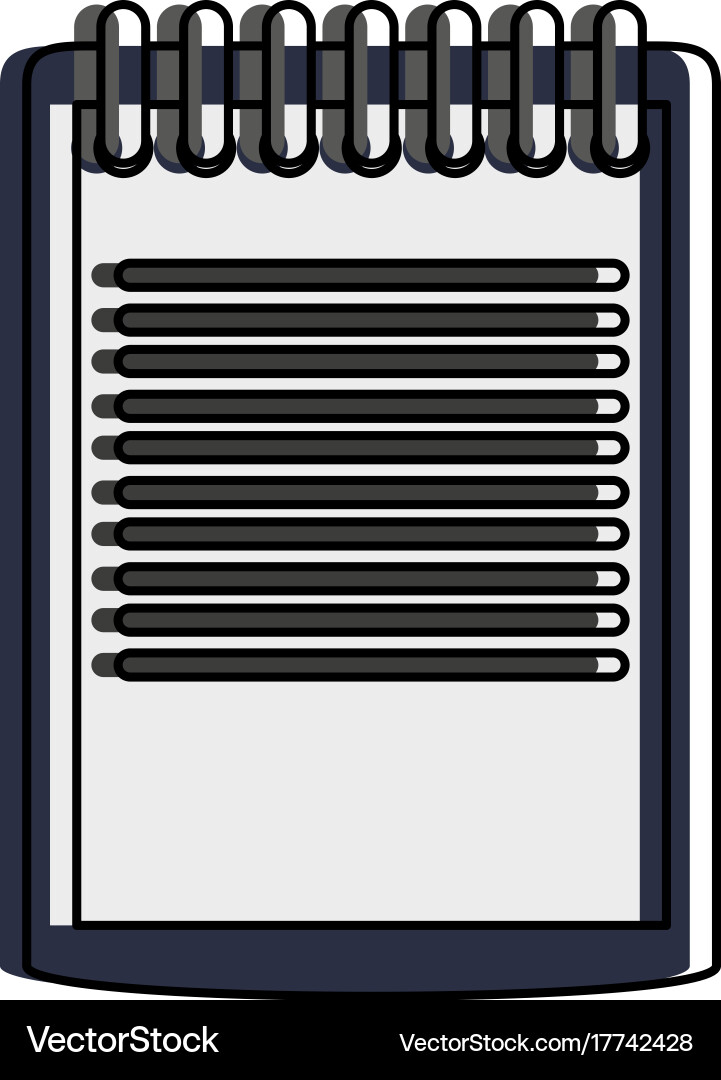 Notepad with lines icon image vector image