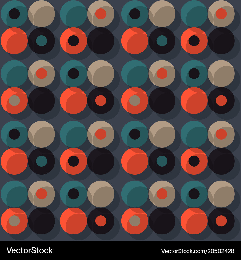 Orbit offset seamless pattern Vector Image