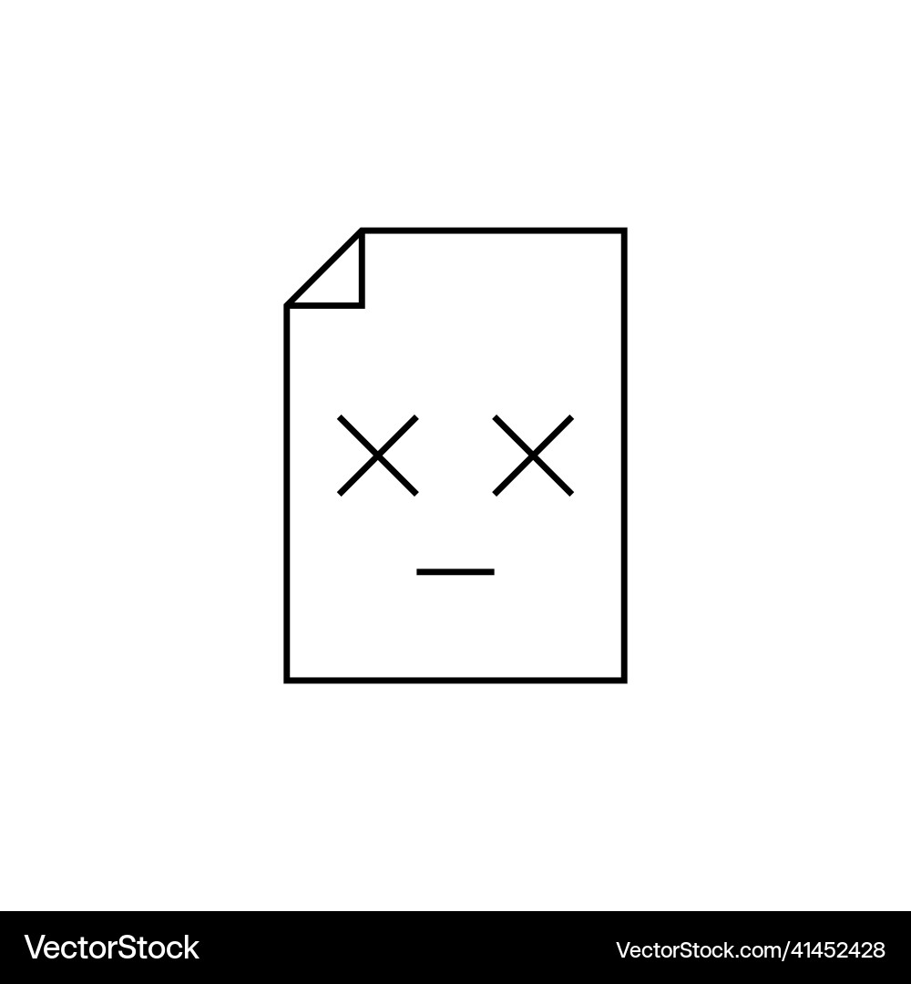 Page warning alert outline icon linear style sign Page warning alert outline icon linear style sign vector image