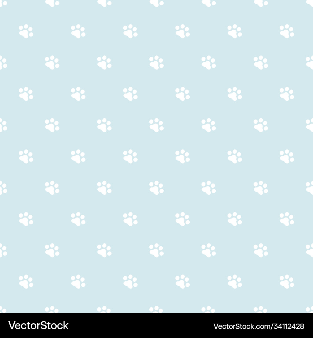 Simple seamless pattern with paw prints Vector Image