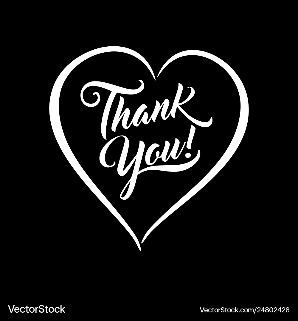 Thank you beautiful lettering text yo Thank you beautiful lettering text yo vector image