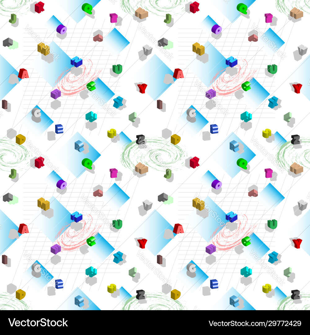 3d seamless pattern without a mask randomly vector image