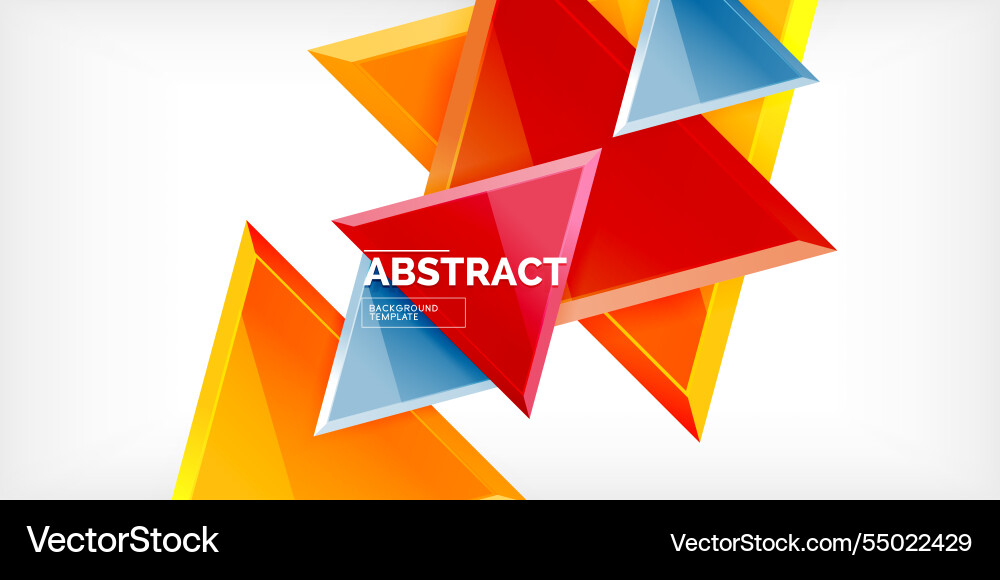 Abstract background - colorful triangles with 3d Abstract background - colorful triangles with 3d vector image