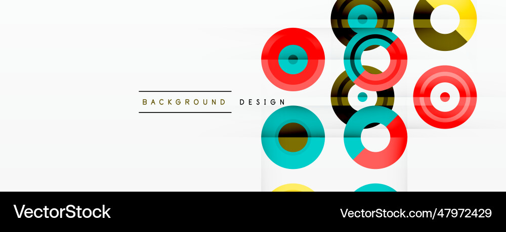 Abstract background with circle symmetric grid vector image