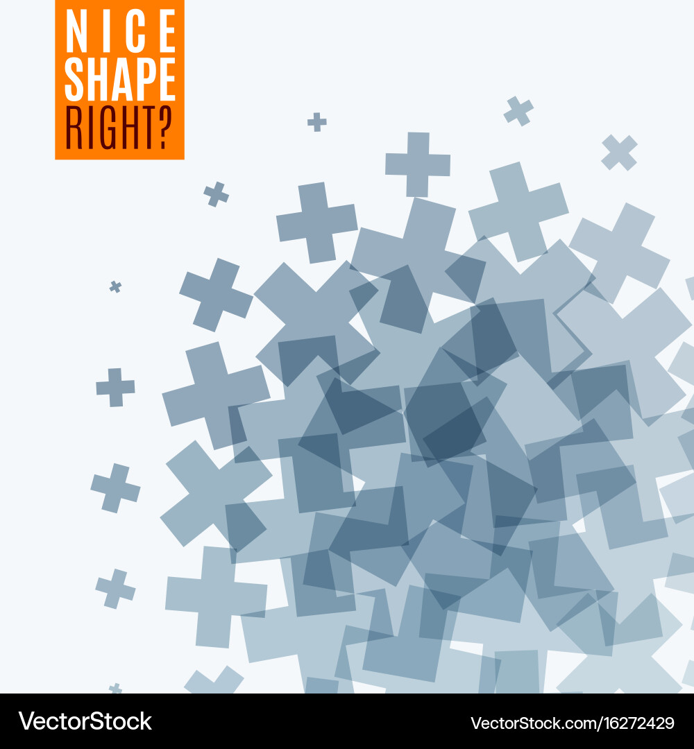 Abstract design elements with cross Vector Image