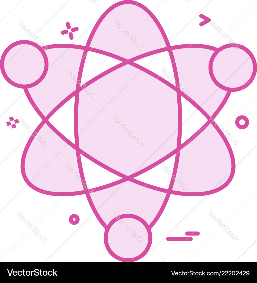 Atom science icon design Vector Image