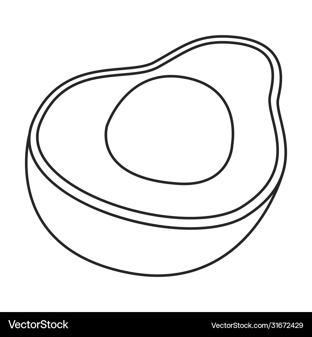 Avocado iconline icon isolated Avocado iconline icon isolated vector image