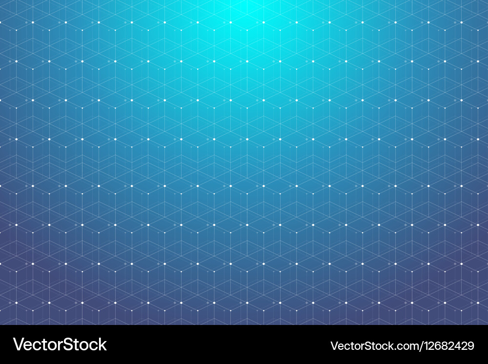 Blue geometric pattern with connected lines Vector Image