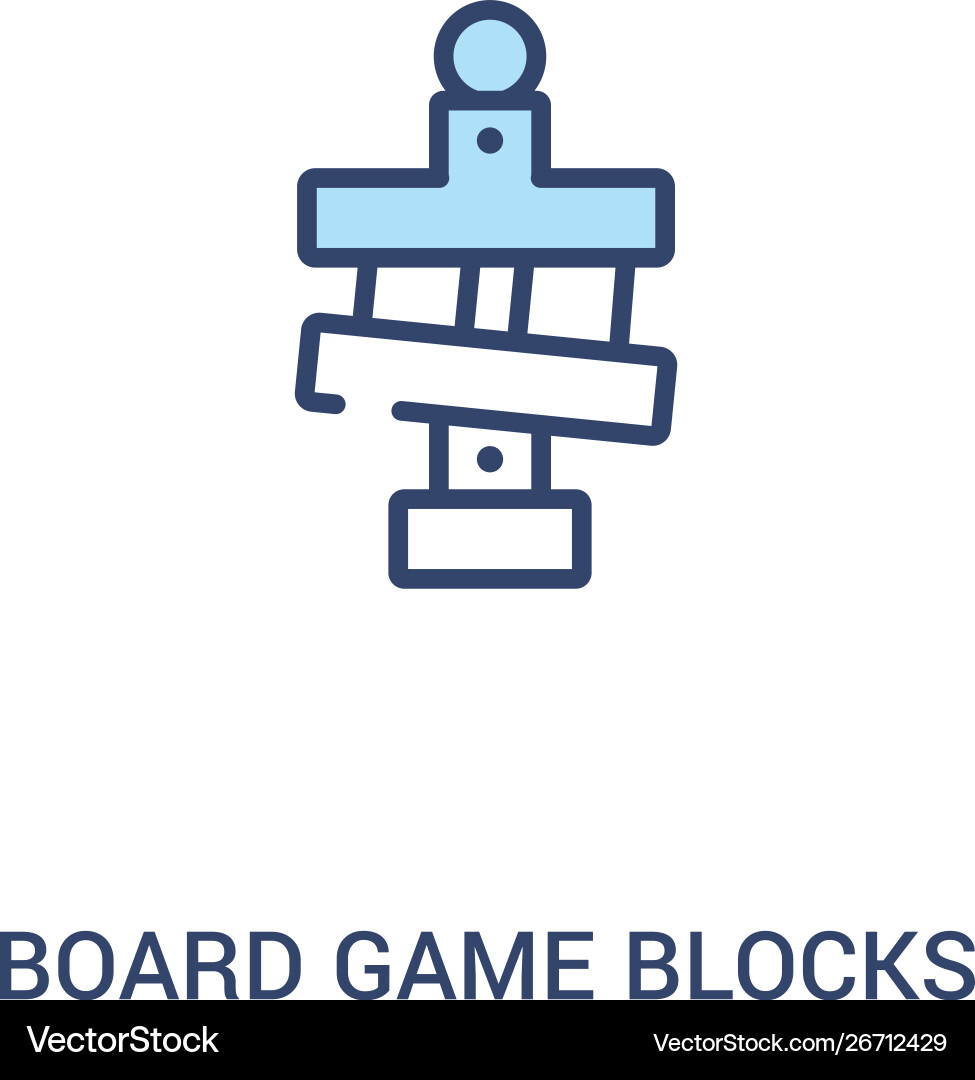 Board game blocks concept 2 colored icon simple Board game blocks concept 2 colored icon simple vector image