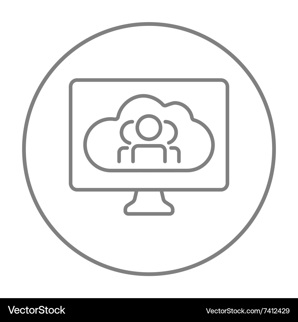 Cloud computing line icon Vector Image