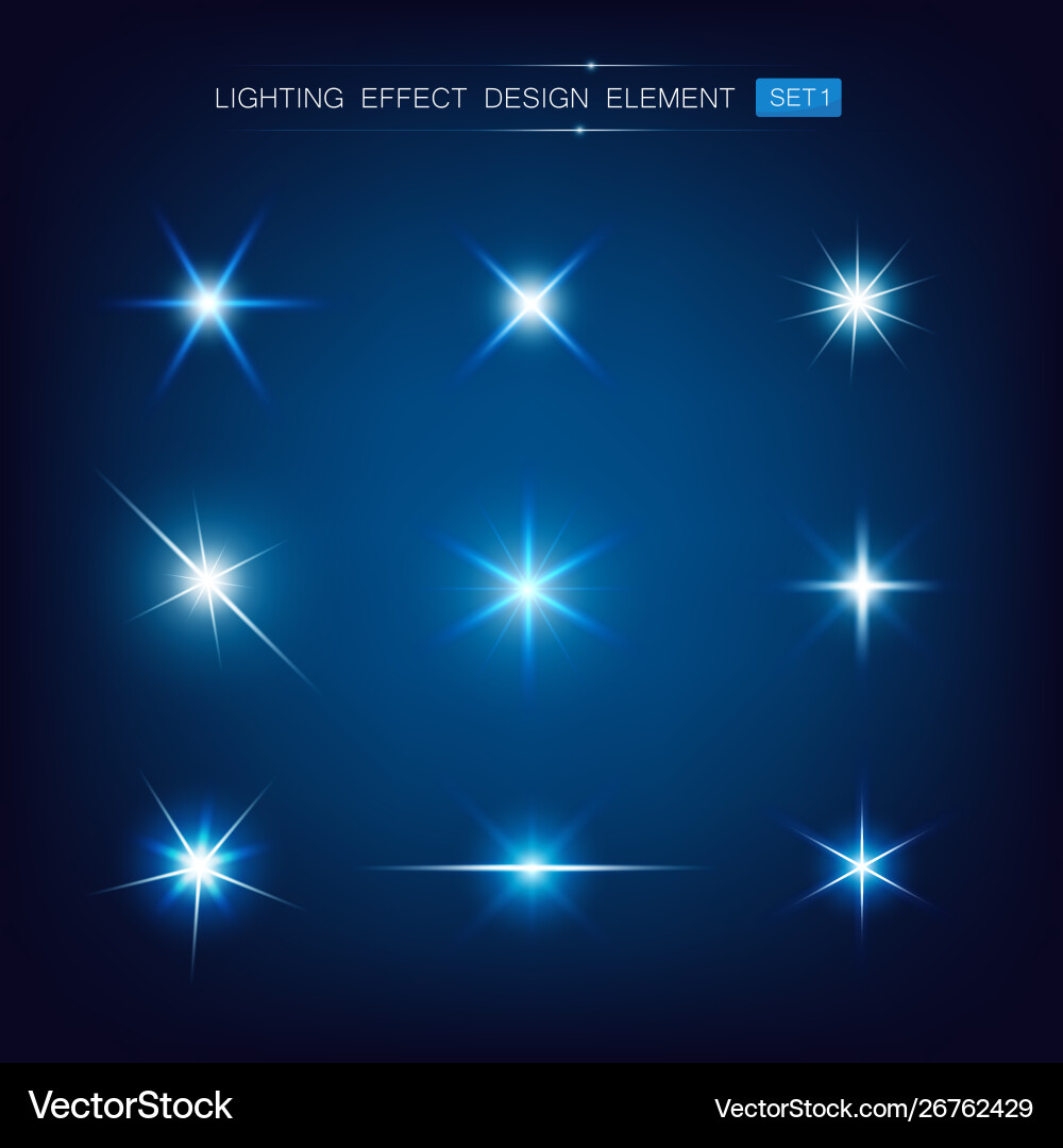 Collection lighting effect design element 001 Collection lighting effect design element 001 Vector Image