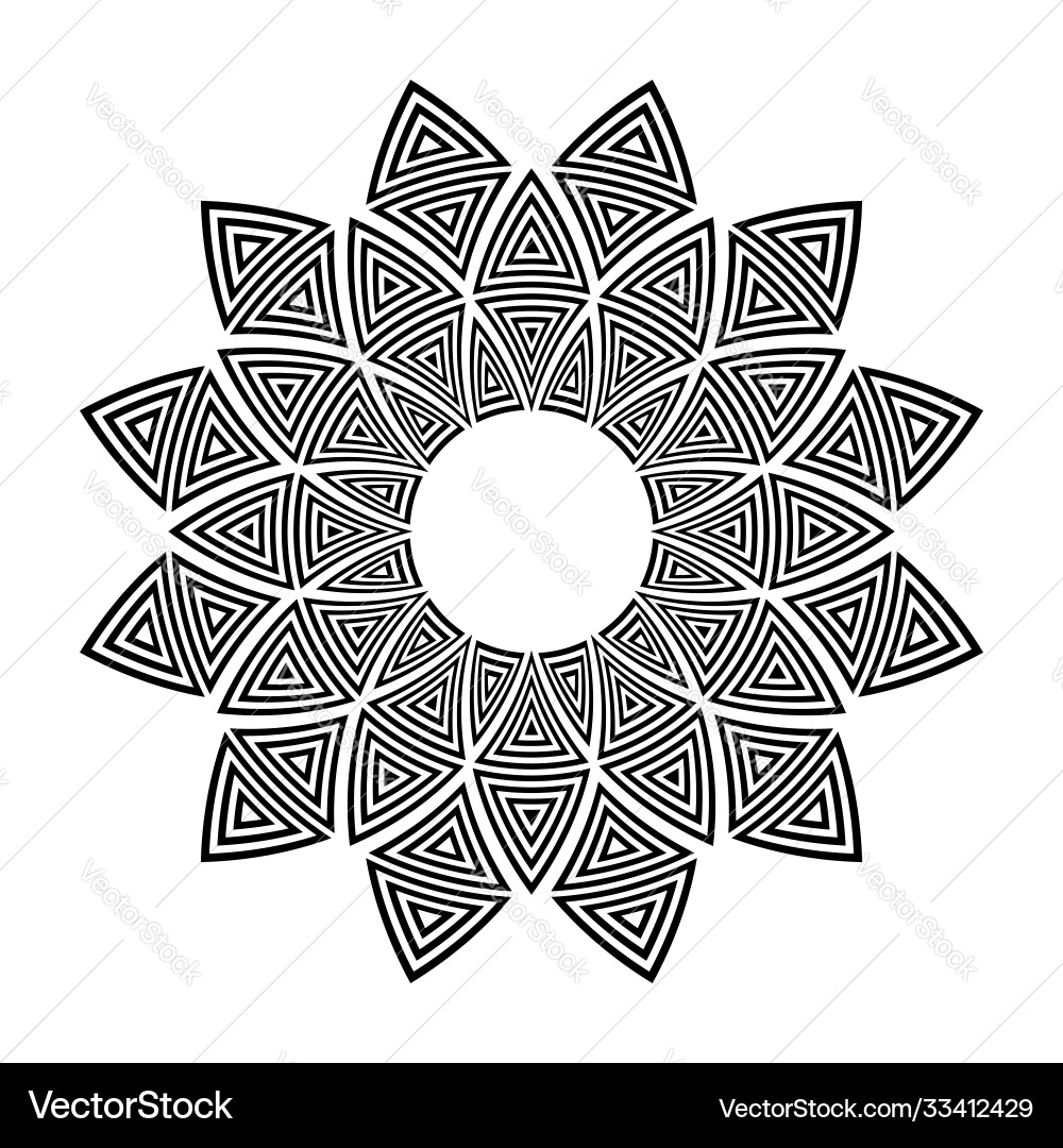 Decorative pattern in circle shape Decorative pattern in circle shape vector image