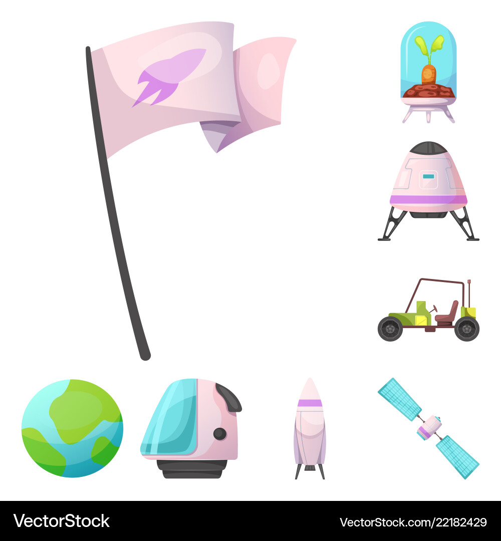 Design of mars and space sign collection Design of mars and space sign collection vector image