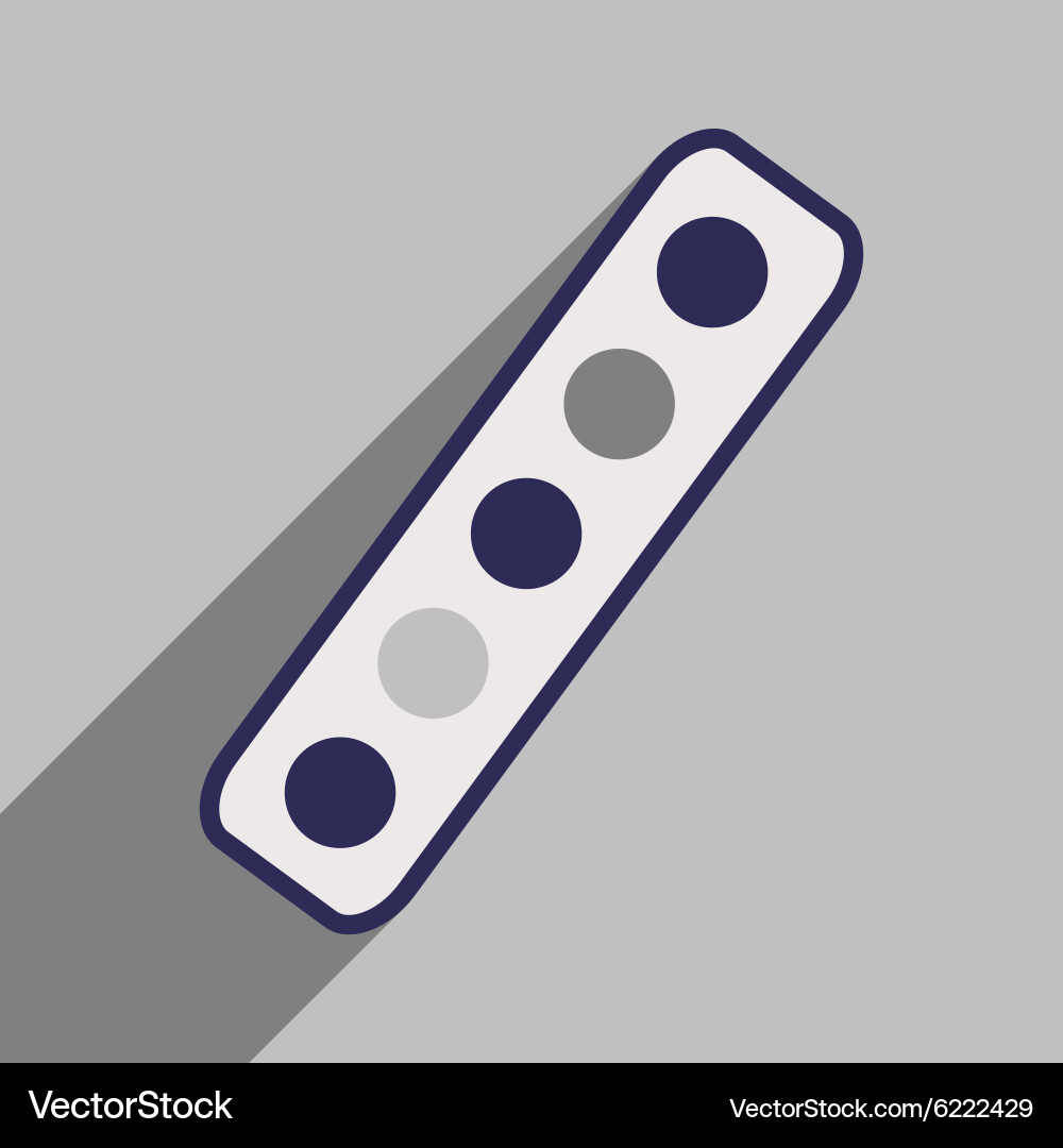 Flat with shadow icon and mobile application Vector Image